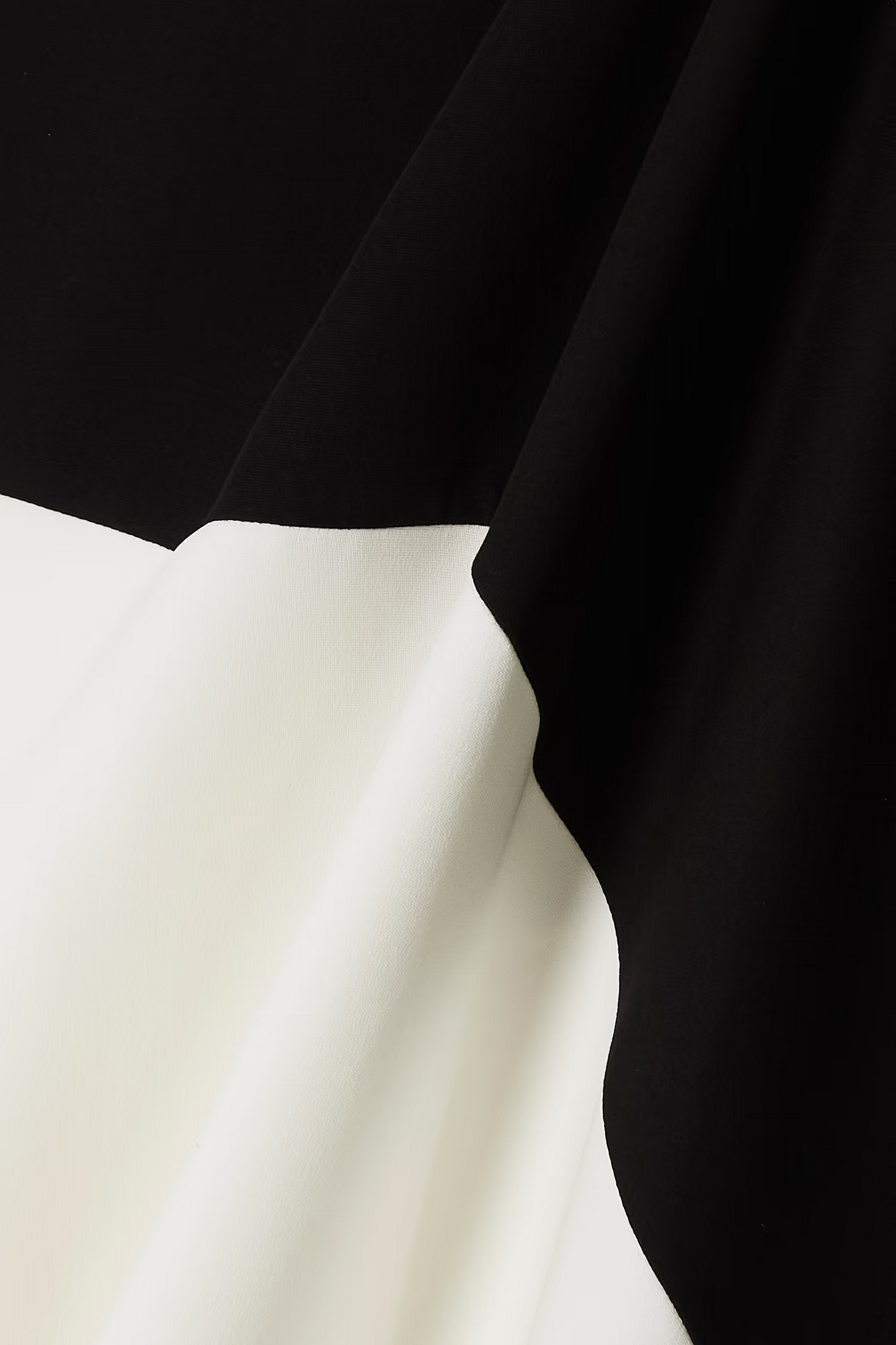 Black & White Silk One Shoulder Dress