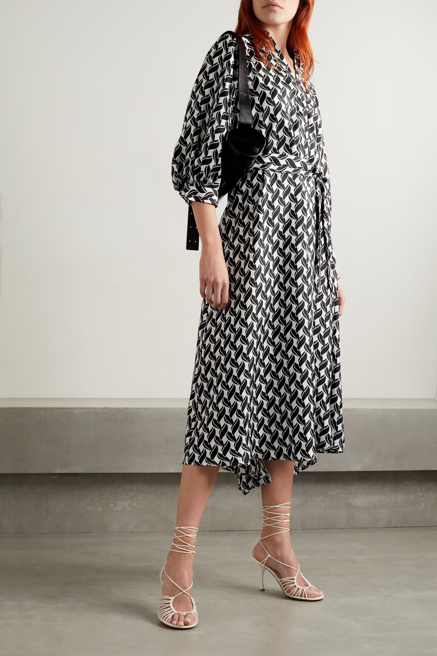 Black & White Leaf Dress