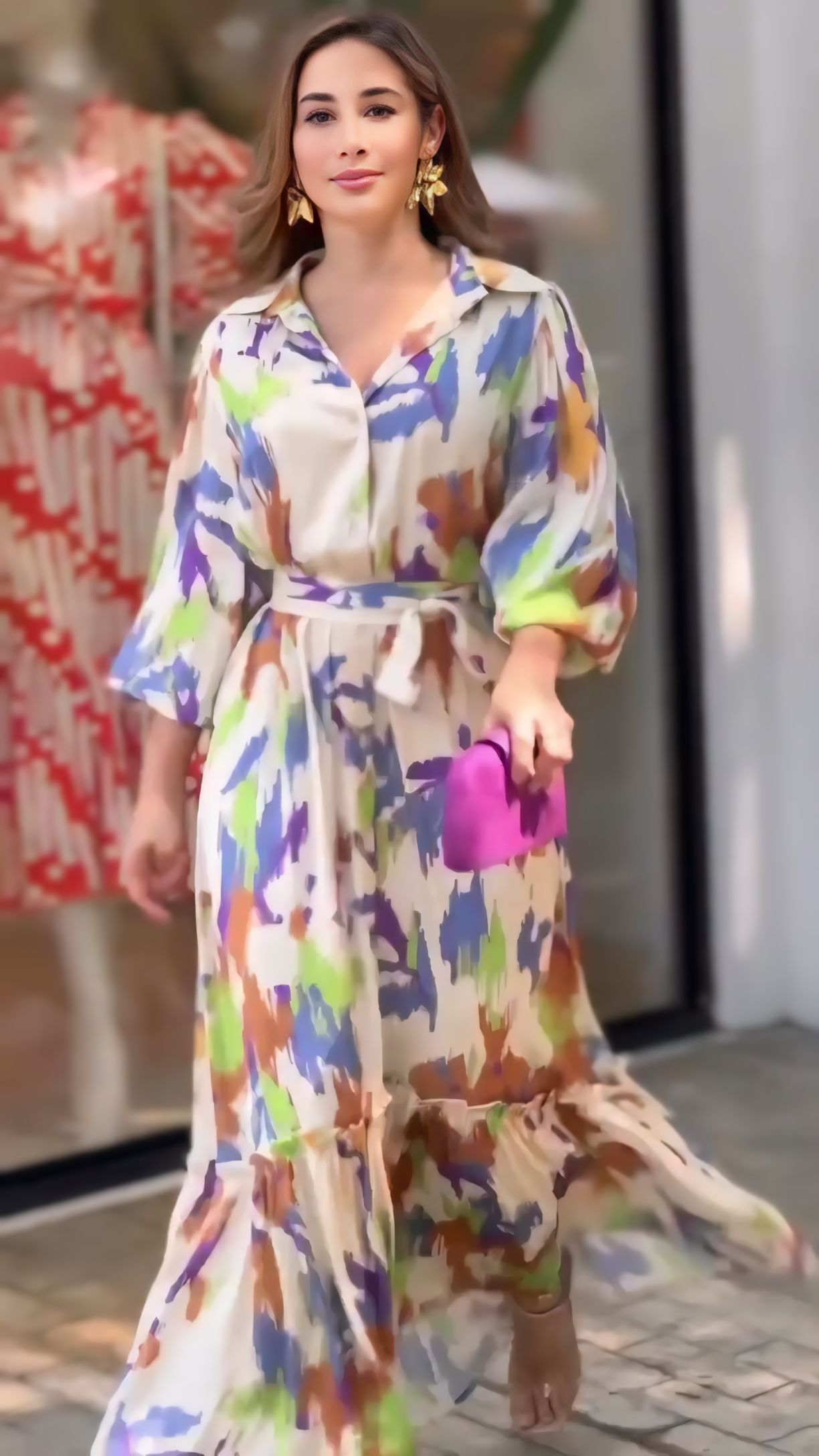 Multicoloured Easy Breezy Frill Dress