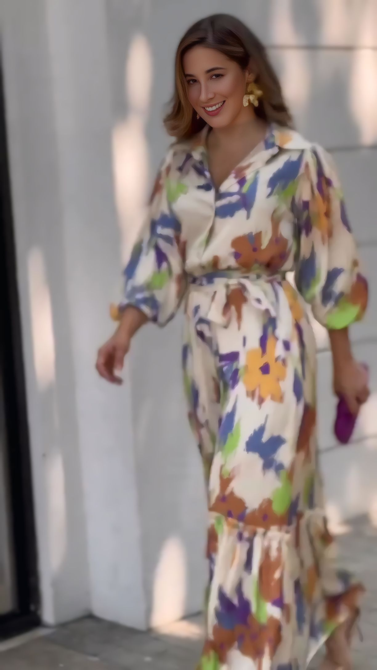 Multicoloured Easy Breezy Frill Dress