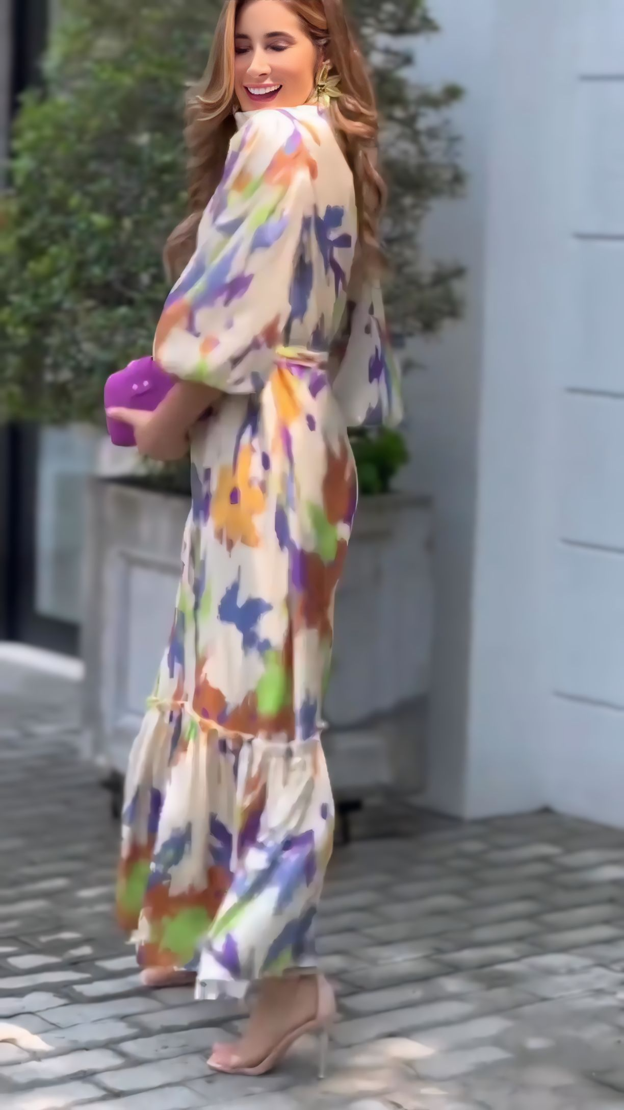 Multicoloured Easy Breezy Frill Dress