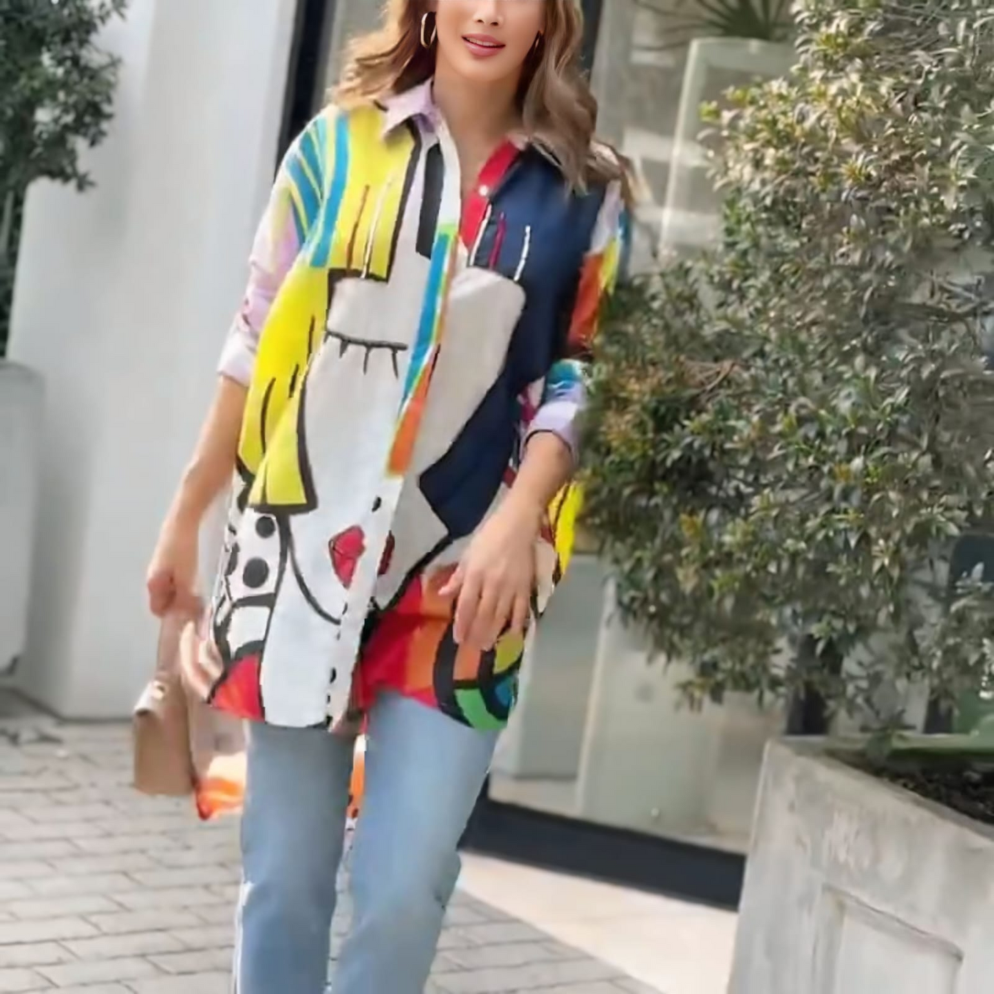 Colourful Linen Long Shirt