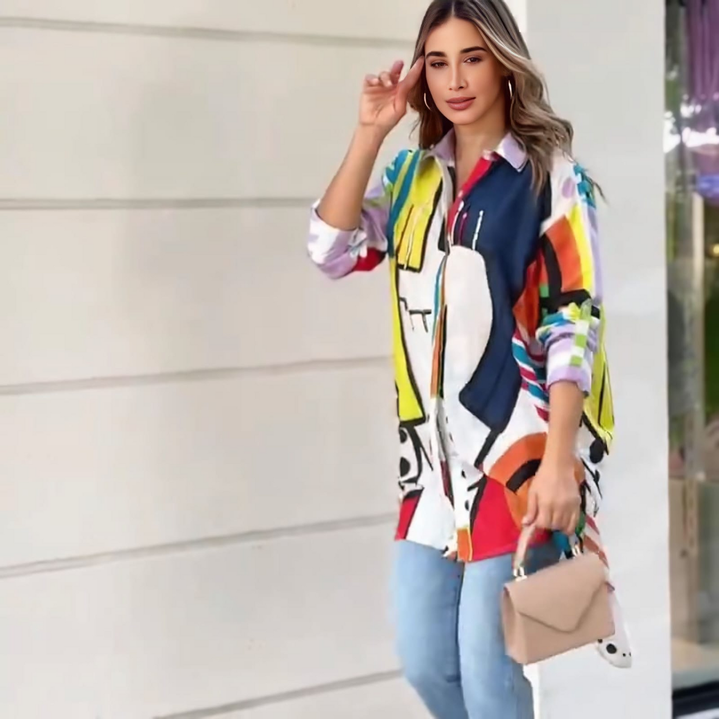 Colourful Linen Long Shirt