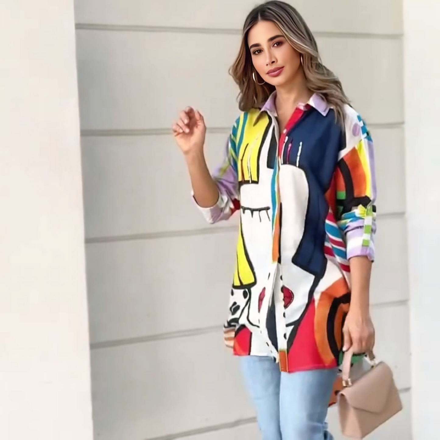 Colourful Linen Long Shirt
