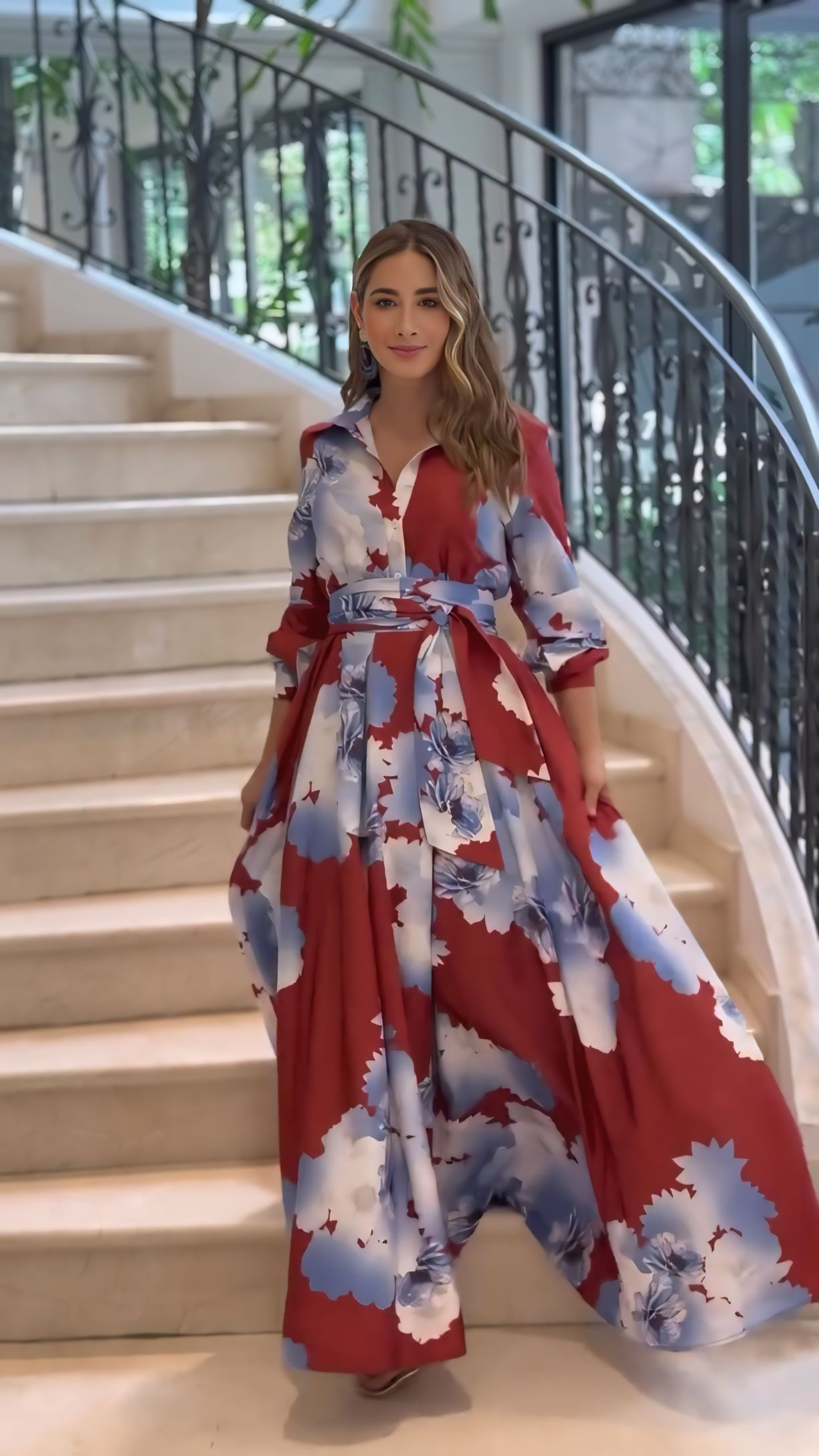 Floral Printed Shirt & Skirt