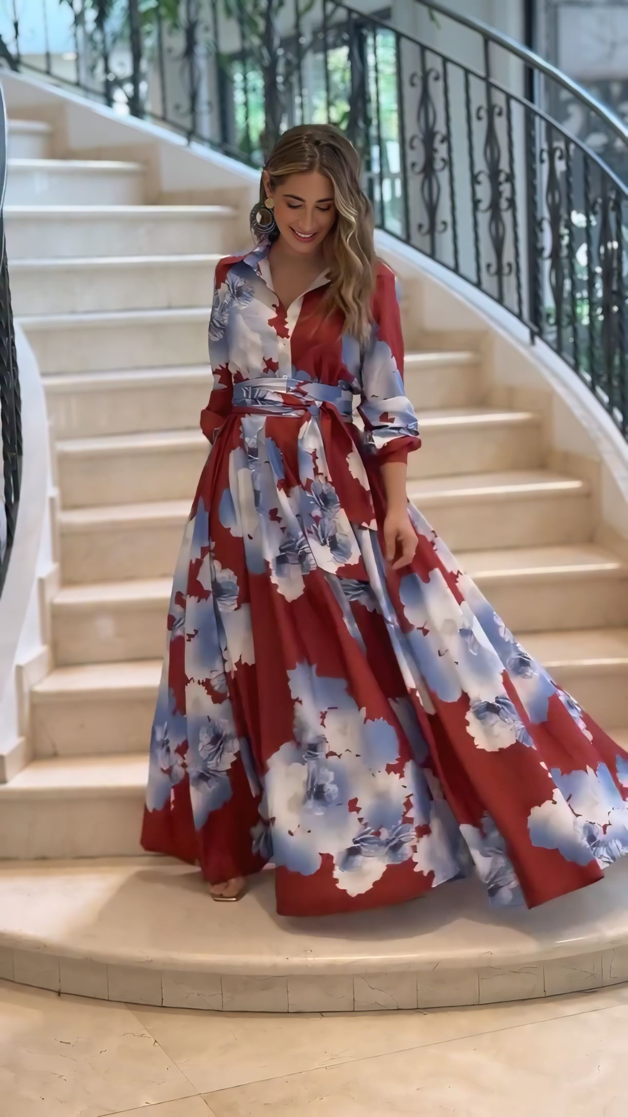 Floral Printed Shirt & Skirt