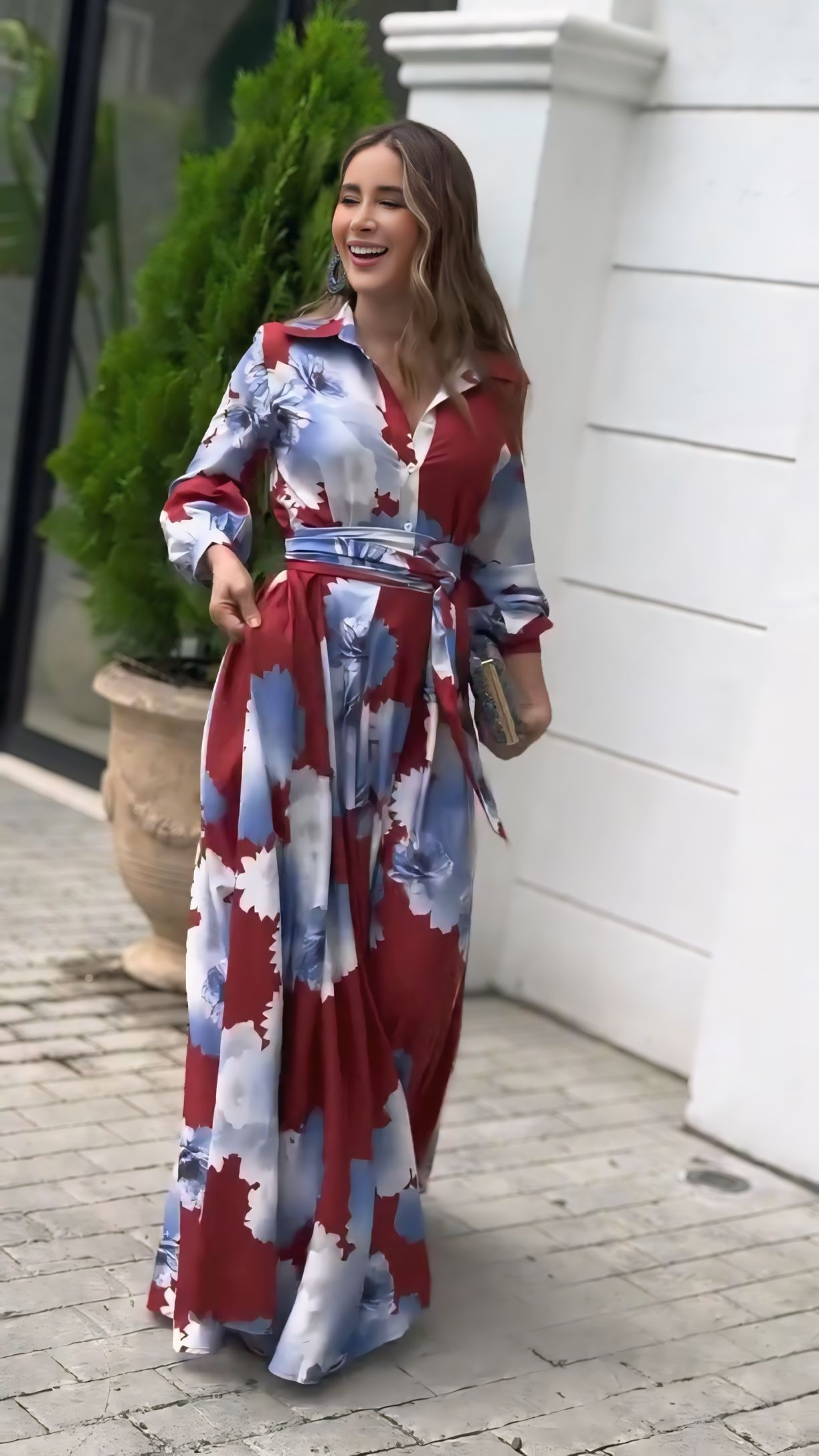 Floral Printed Shirt & Skirt