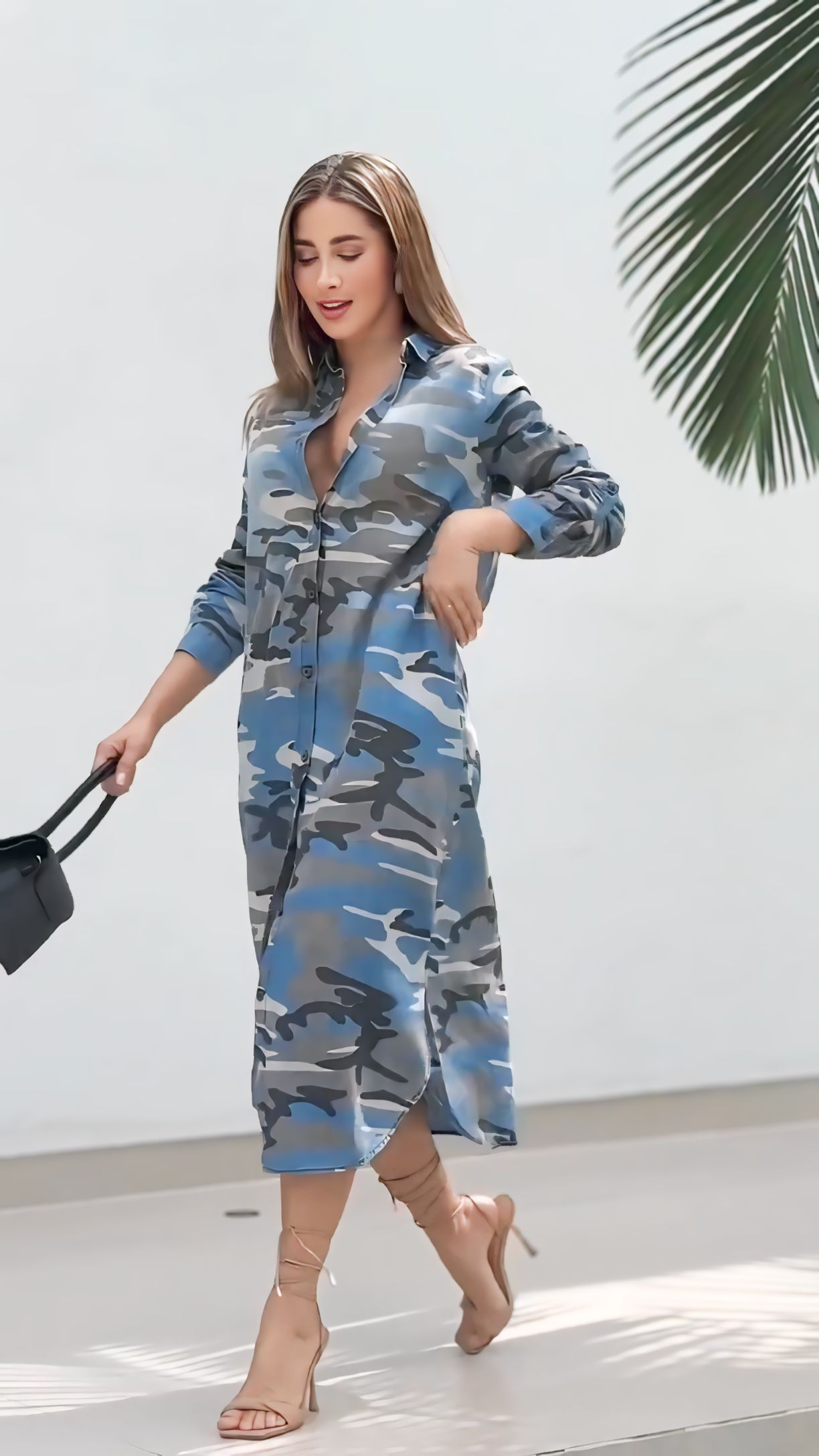 Camoflauge Long Shirt Dress
