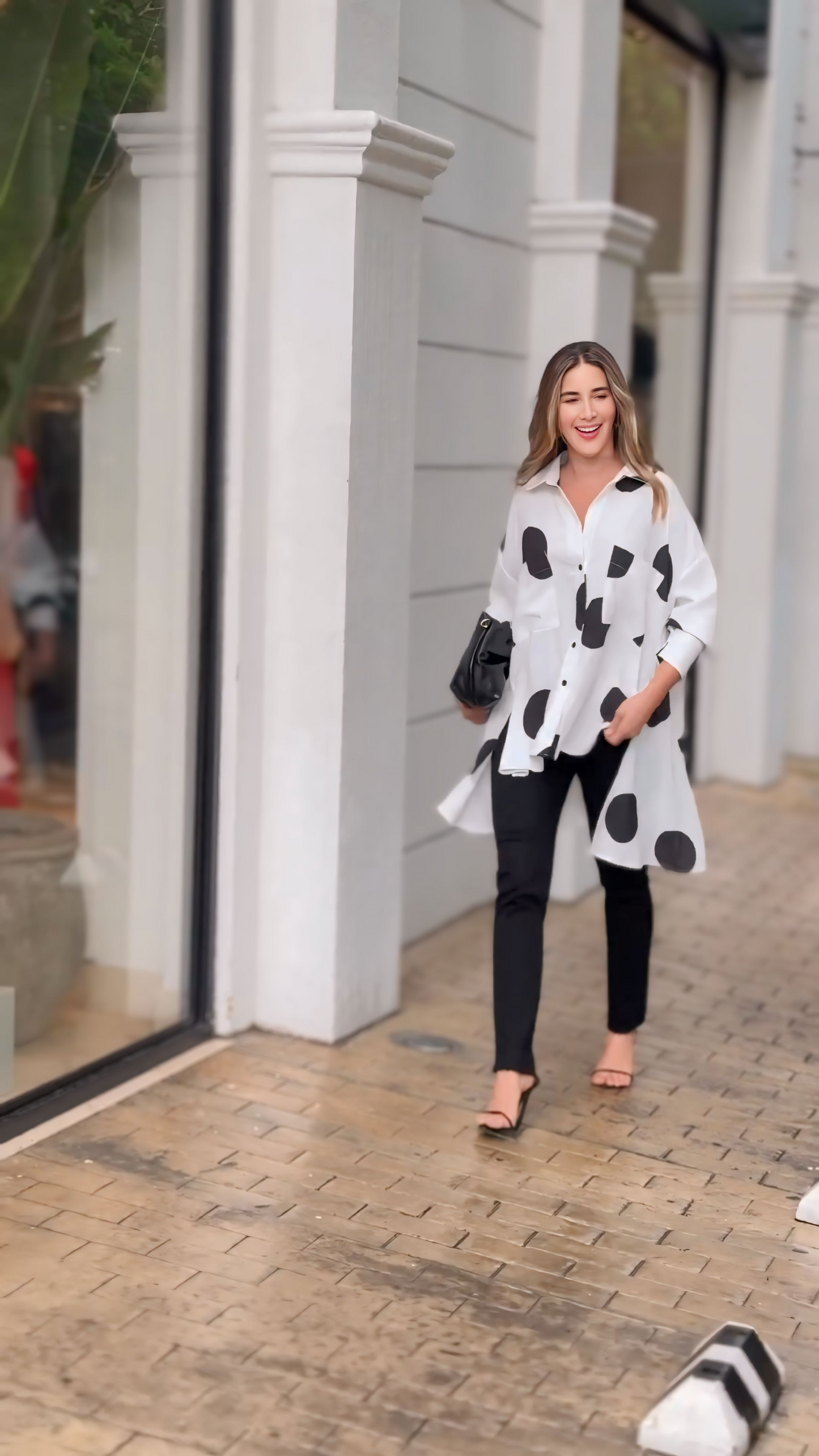 Black & White Polka Dot Shirt