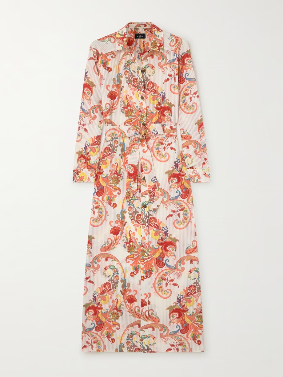 Beige Floral Printed Maxi Dress