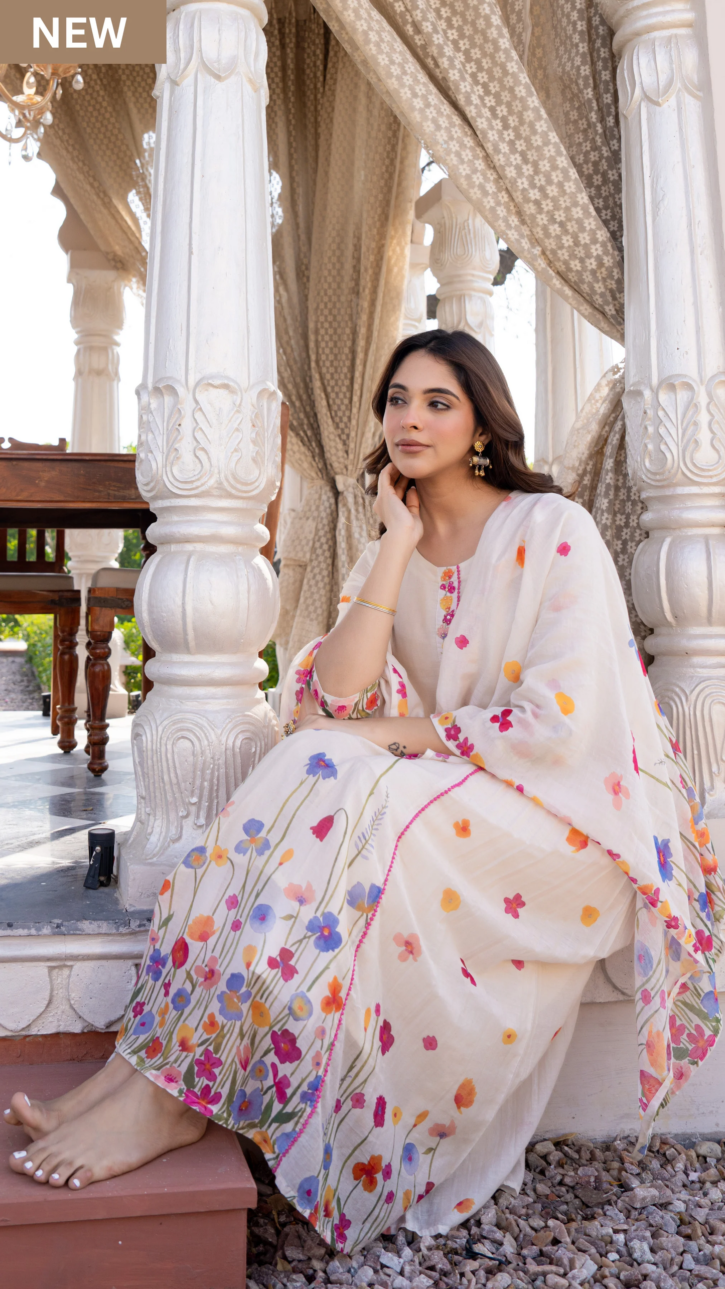 Floral Grace Cotton Suit Set