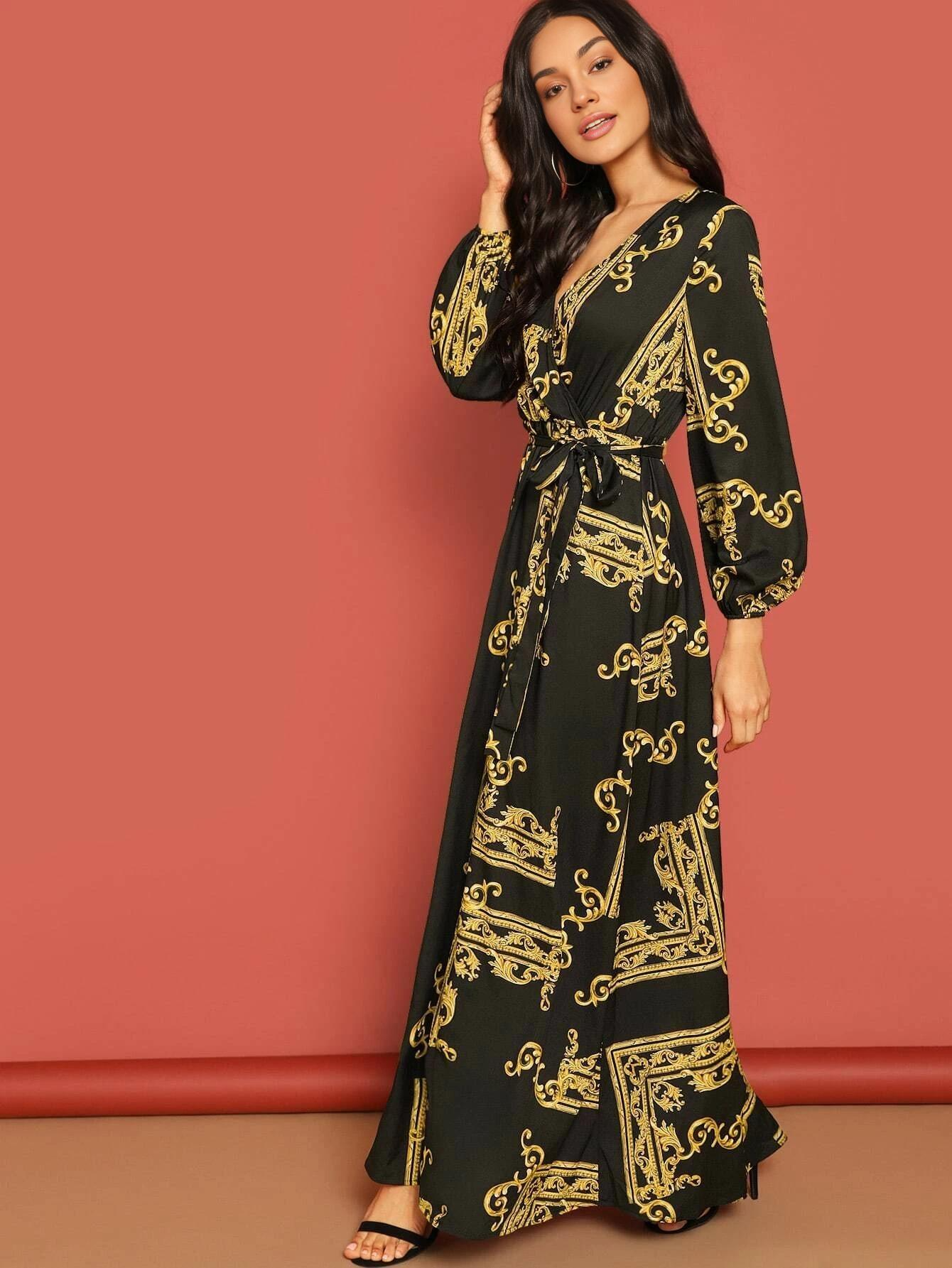 Linen Abstract Printed Maxi Dress (2 Shades)