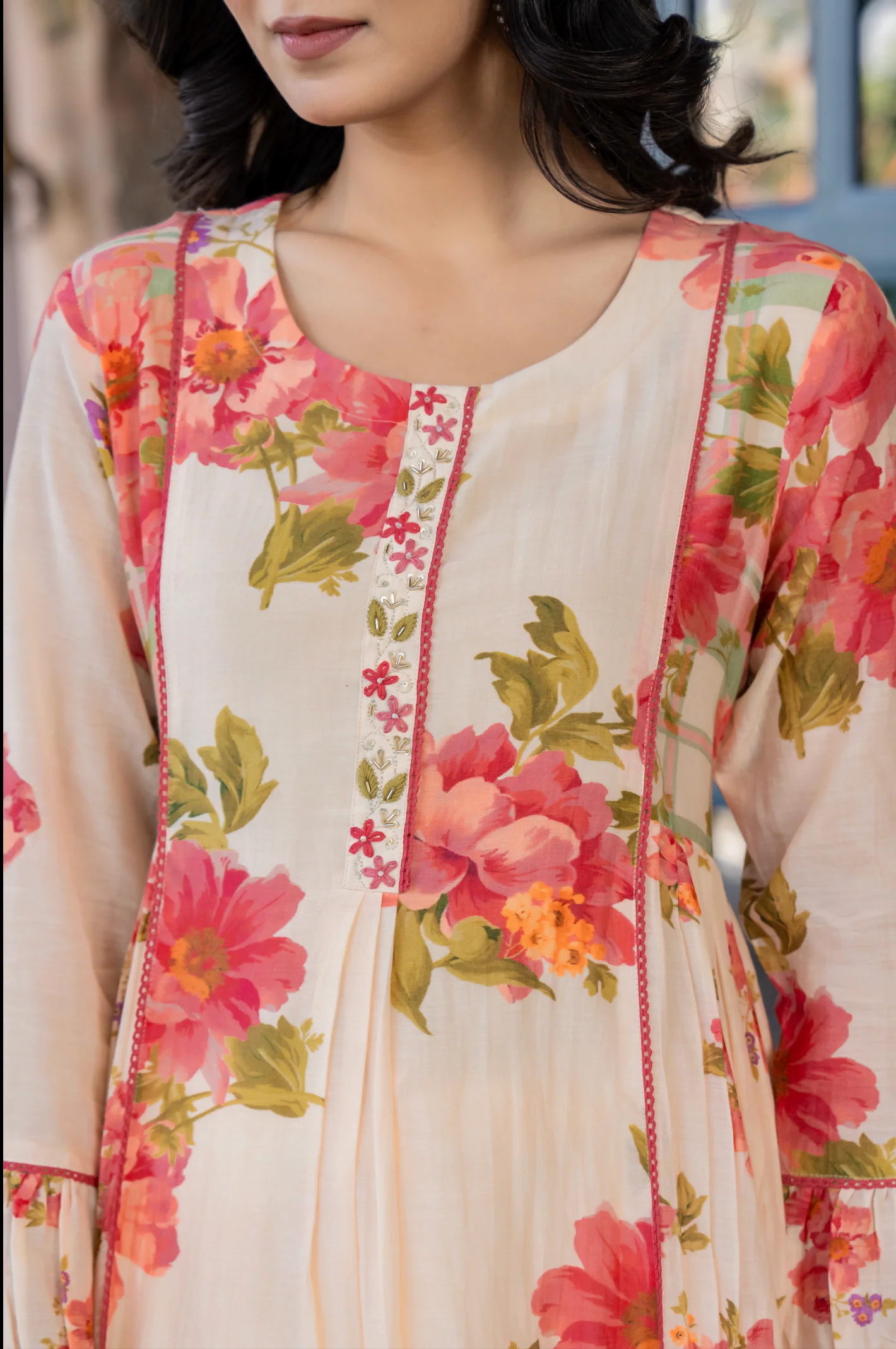Floral Printed Mul Cotton Suit Set- Summer Special