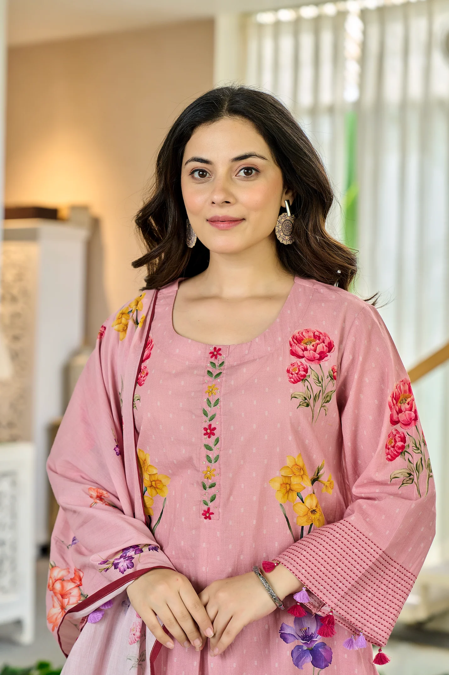 Cotton Dusty Floral Suit Set