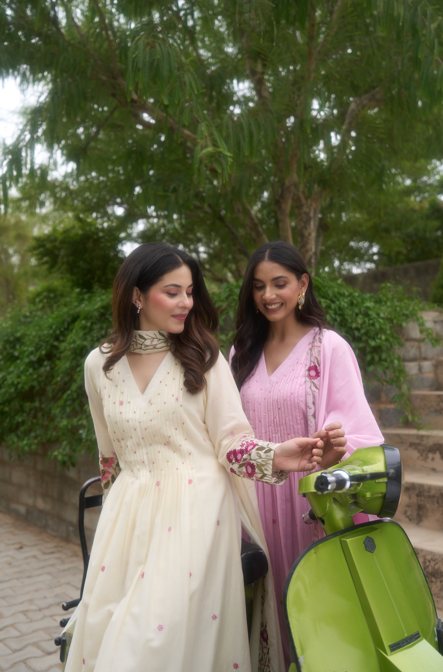 Pearl Blossom Mul Cotton Kurta Suit