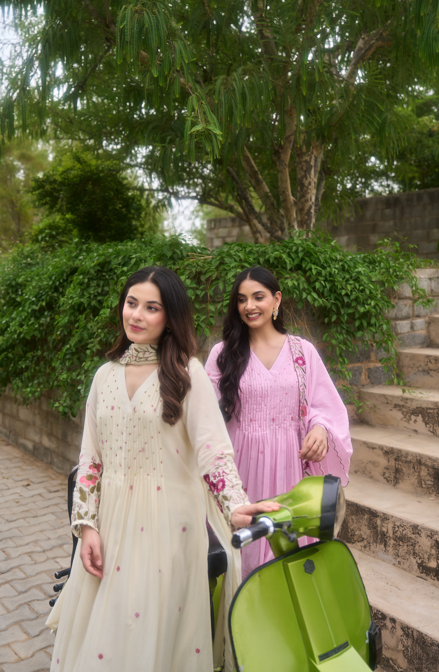 Pearl Blossom Mul Cotton Kurta Suit