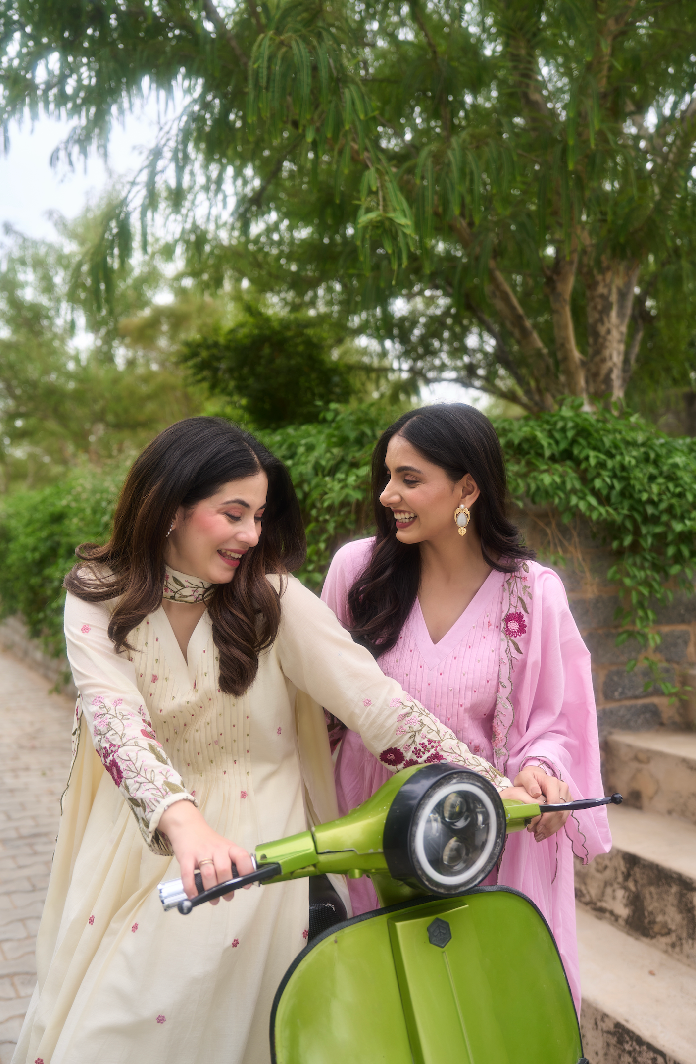 Pearl Blossom Mul Cotton Kurta Suit