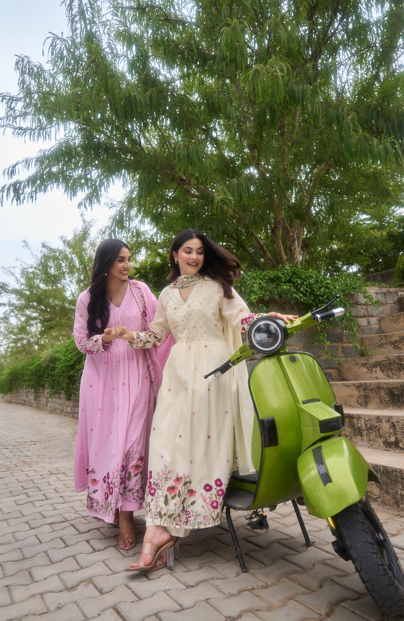 Pearl Blossom Mul Cotton Kurta Suit