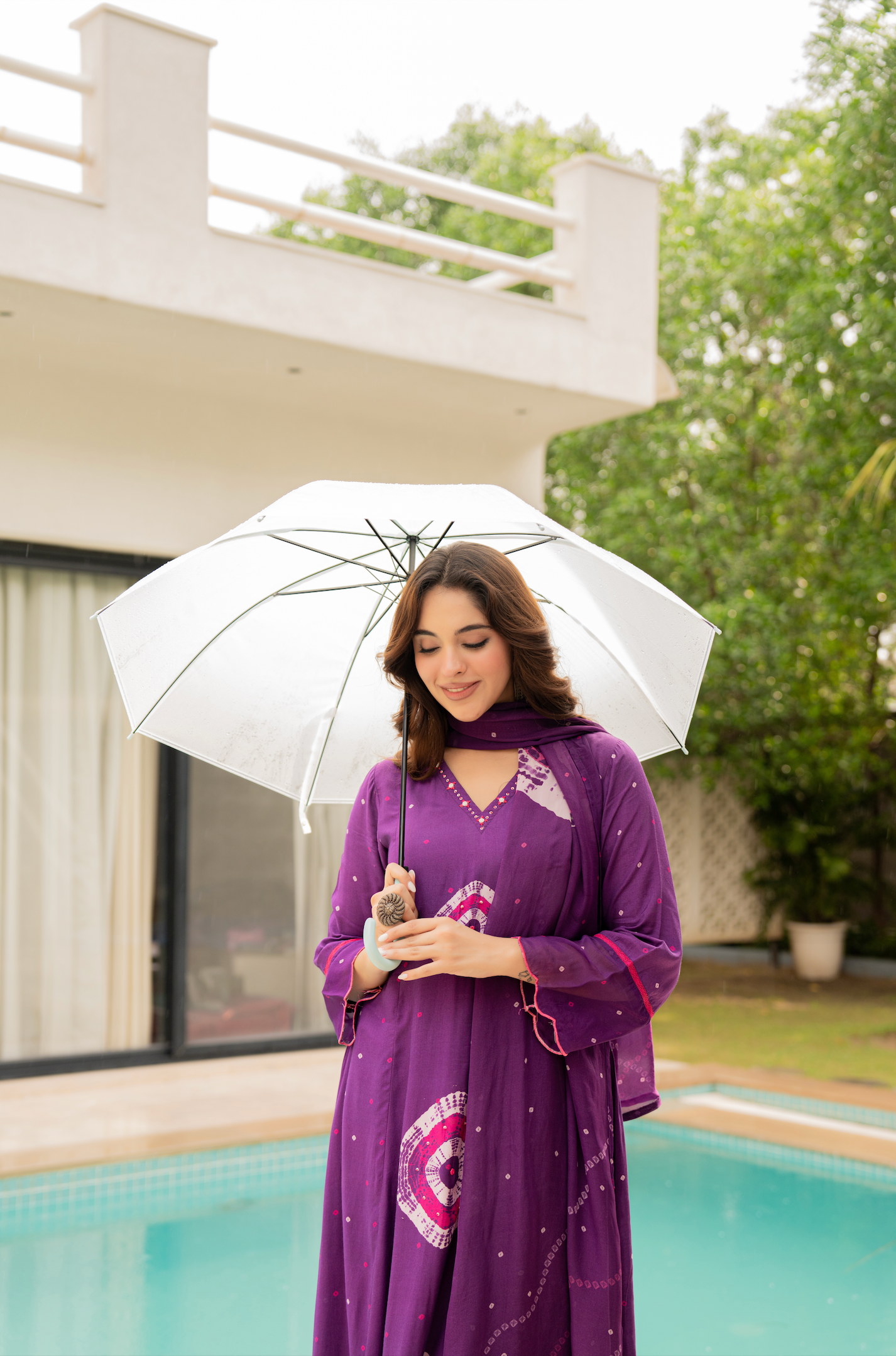 Deep Plum Muslin Suit Set