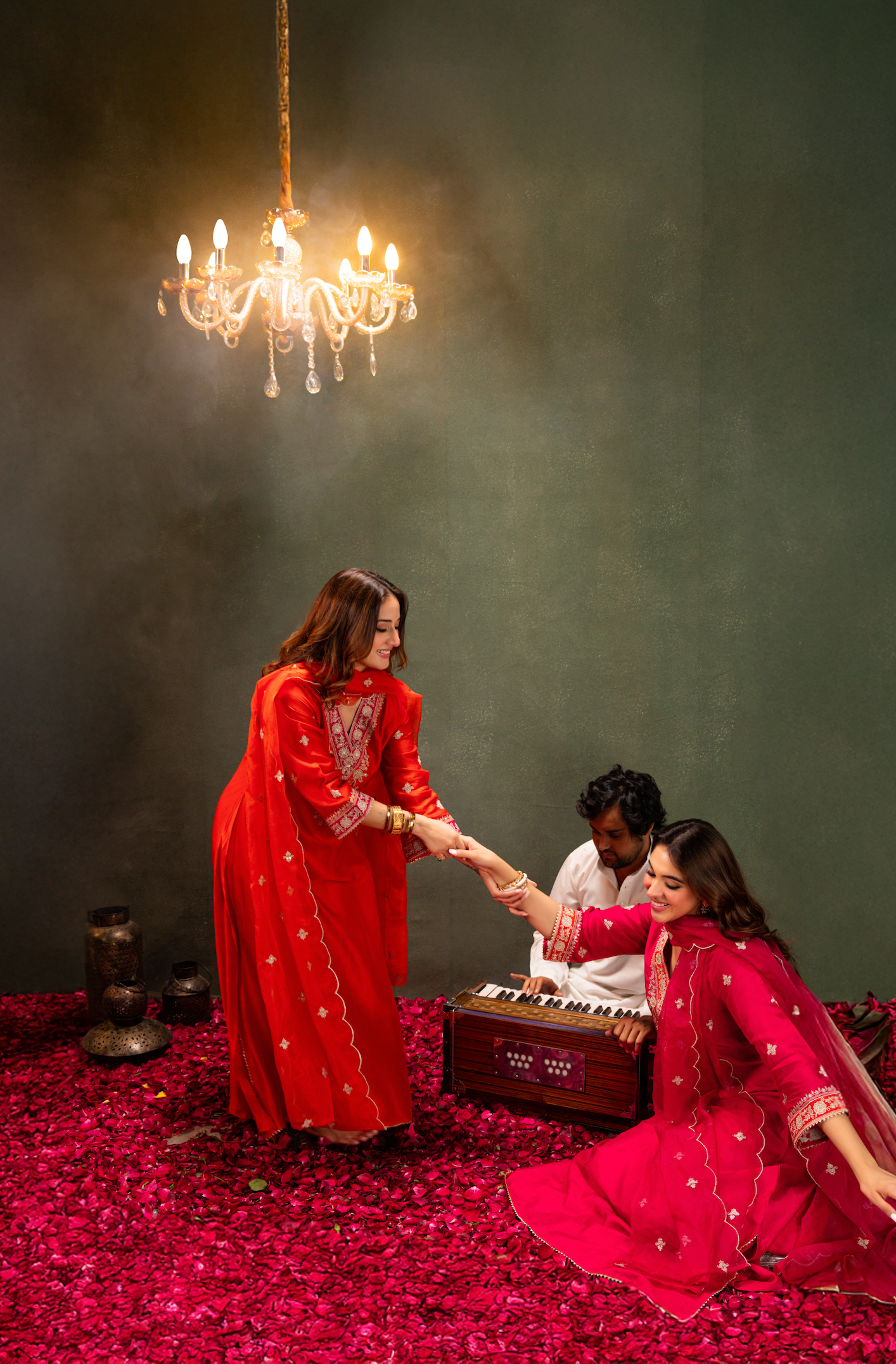 Fuchsia Russian Silk Suit Set