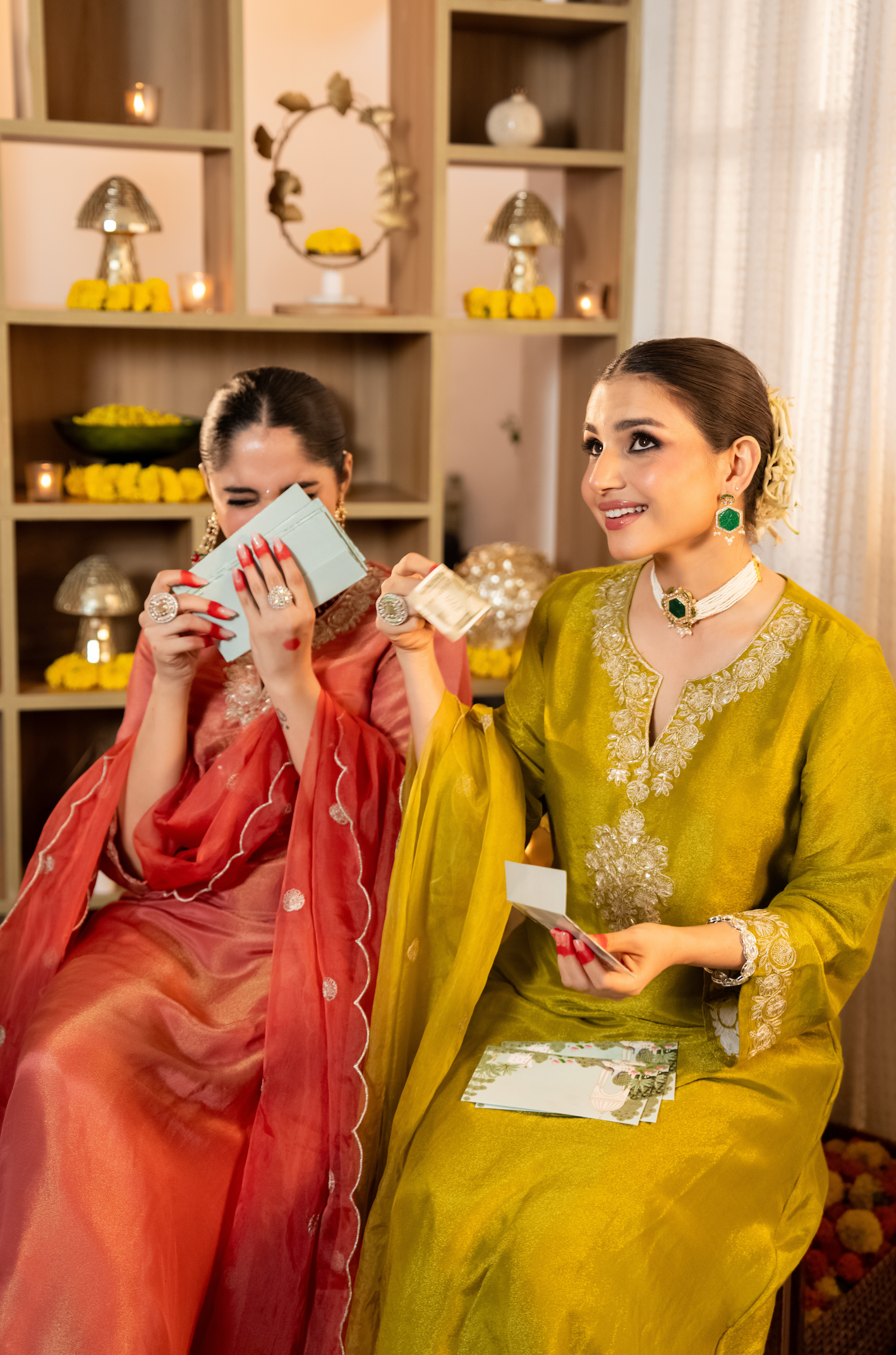 Zari Shimmer Tissue Embroidered Suit Set