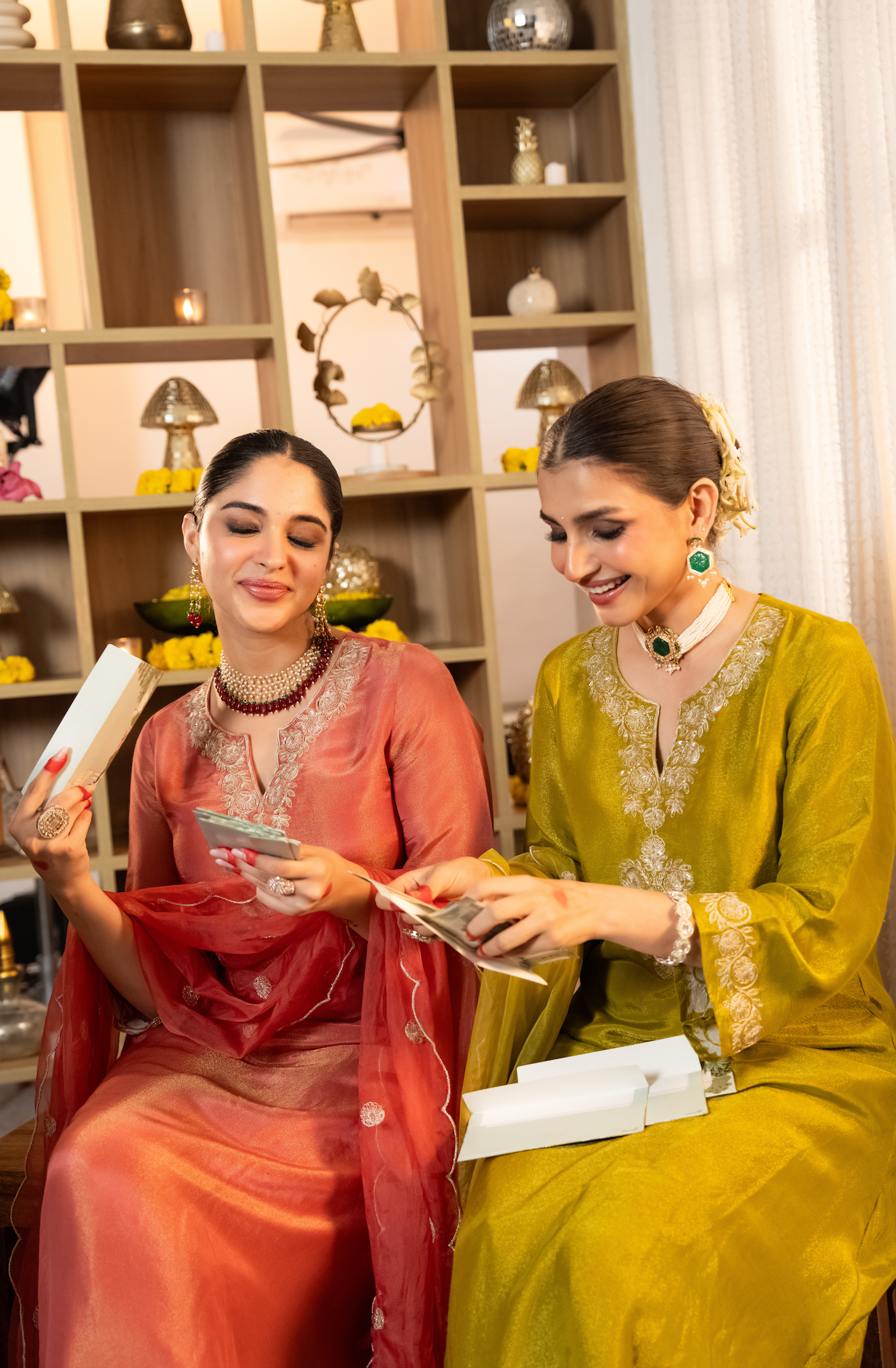 Zari Shimmer Tissue Embroidered Suit Set