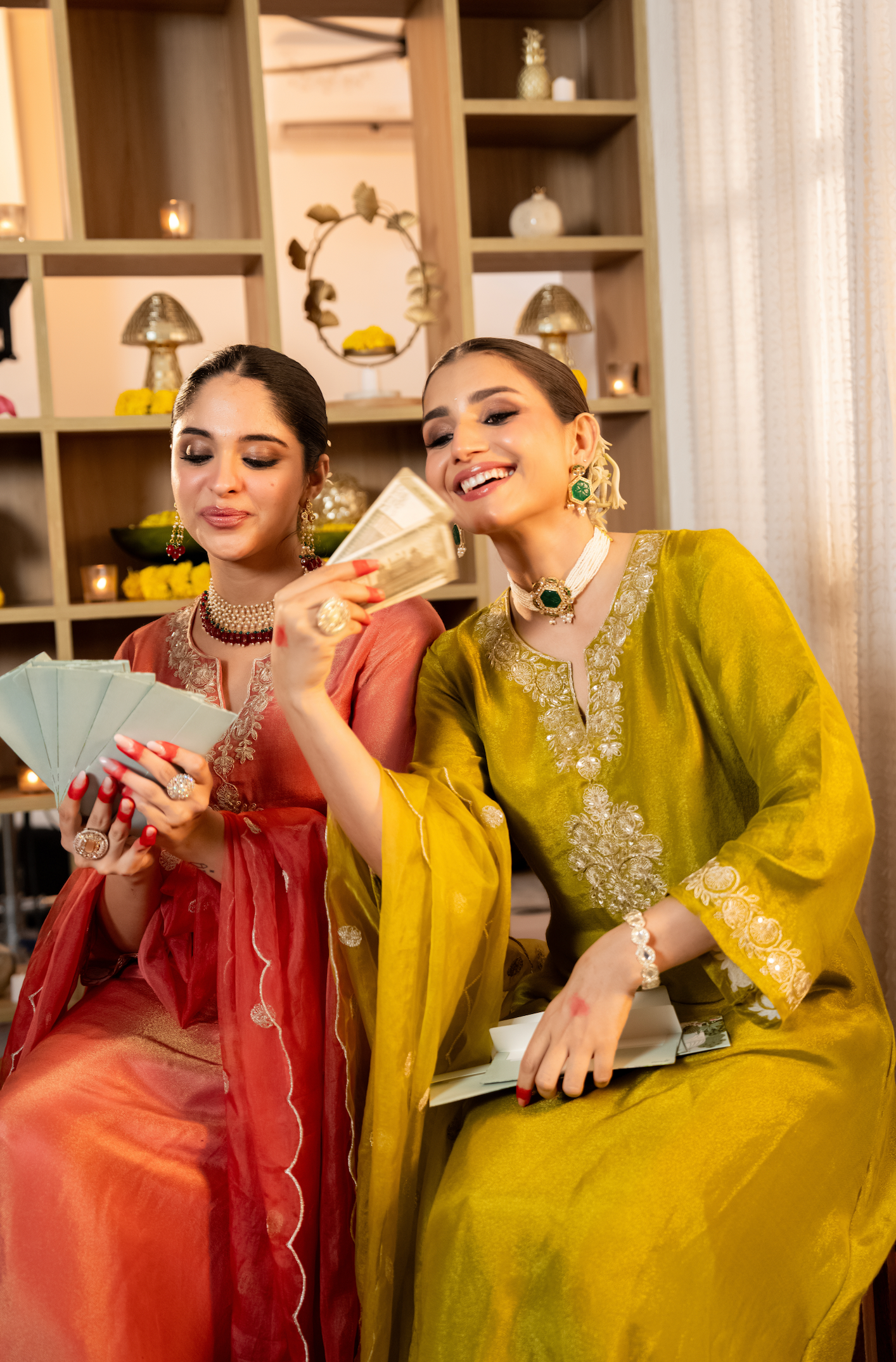 Zari Shimmer Tissue Embroidered Suit Set