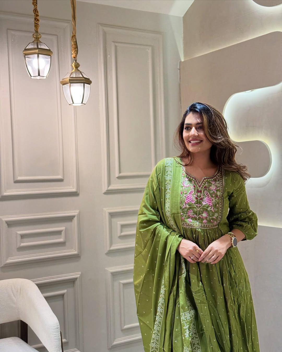 Cotton Embroidered Anarkali Suit