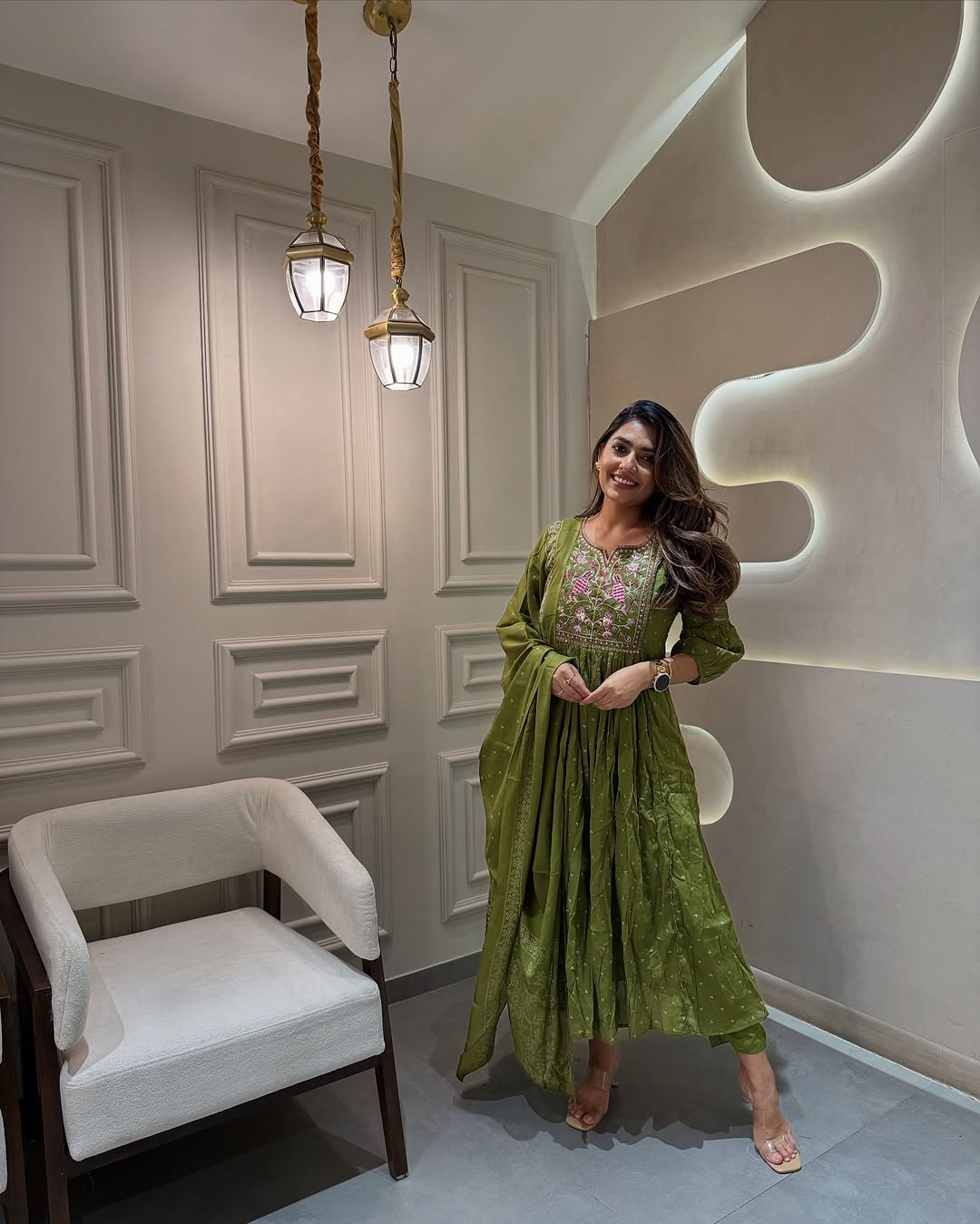 Cotton Embroidered Anarkali Suit