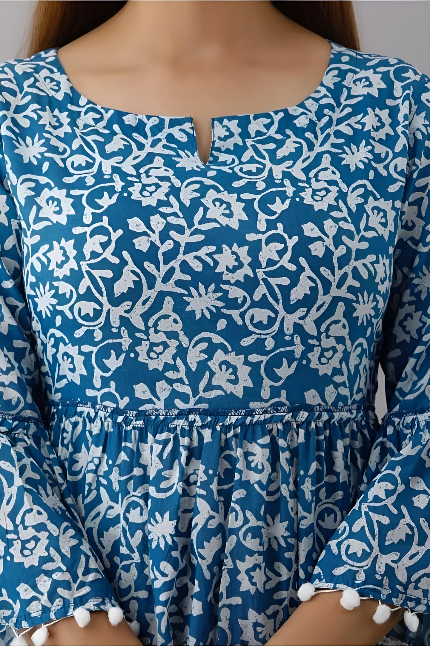 Easy Breezy Cotton Floral Printed Short Kurti