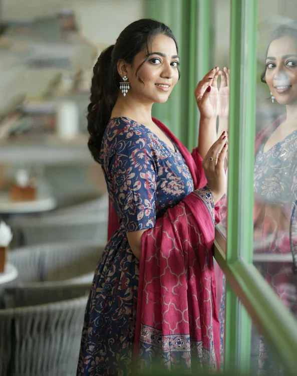 Cotton Kalamkari Anarkali Suit