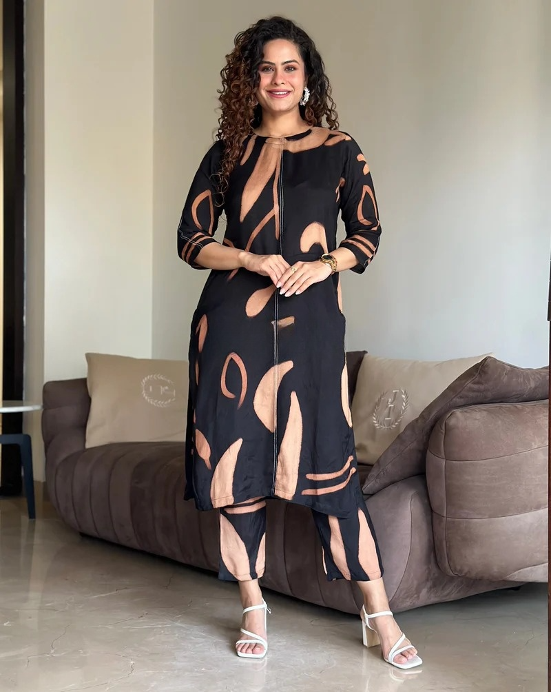 Black Comfy Cotton Co-Ord Set