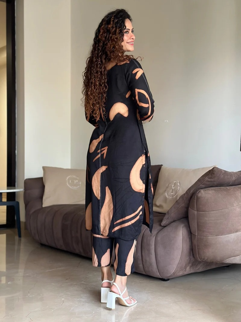 Black Comfy Cotton Co-Ord Set