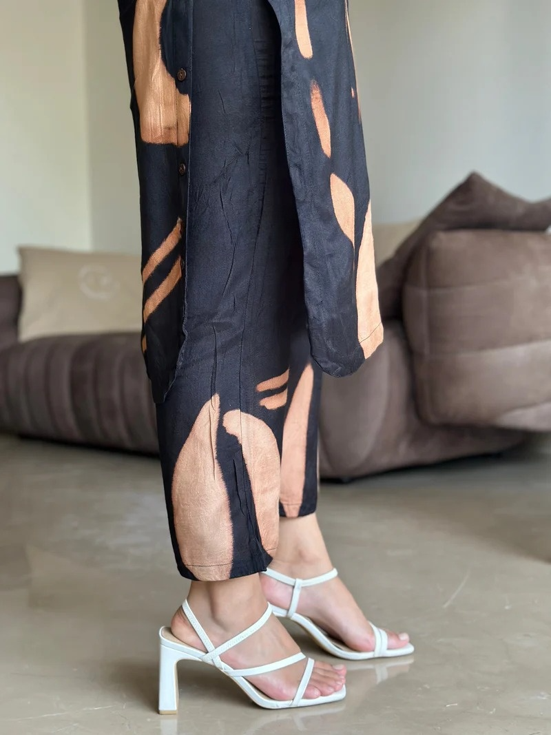 Black Comfy Cotton Co-Ord Set