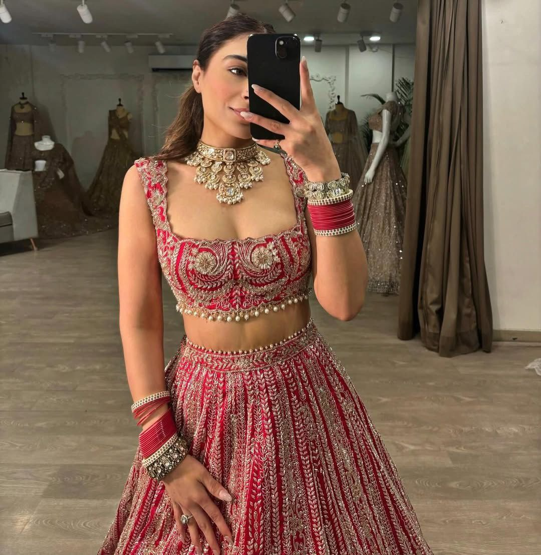 Silk Designer Embellished Lehenga