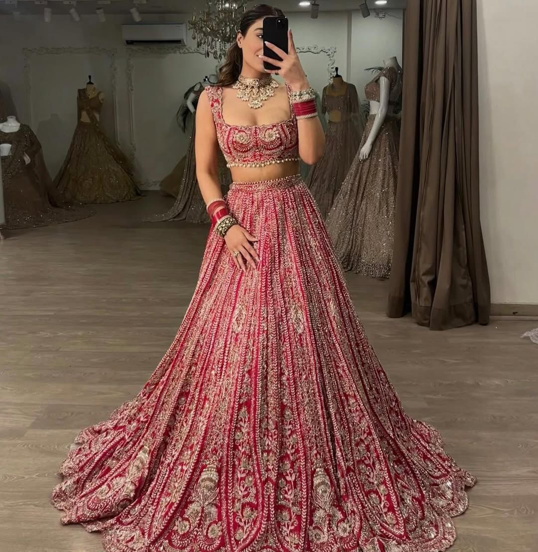Silk Designer Embellished Lehenga