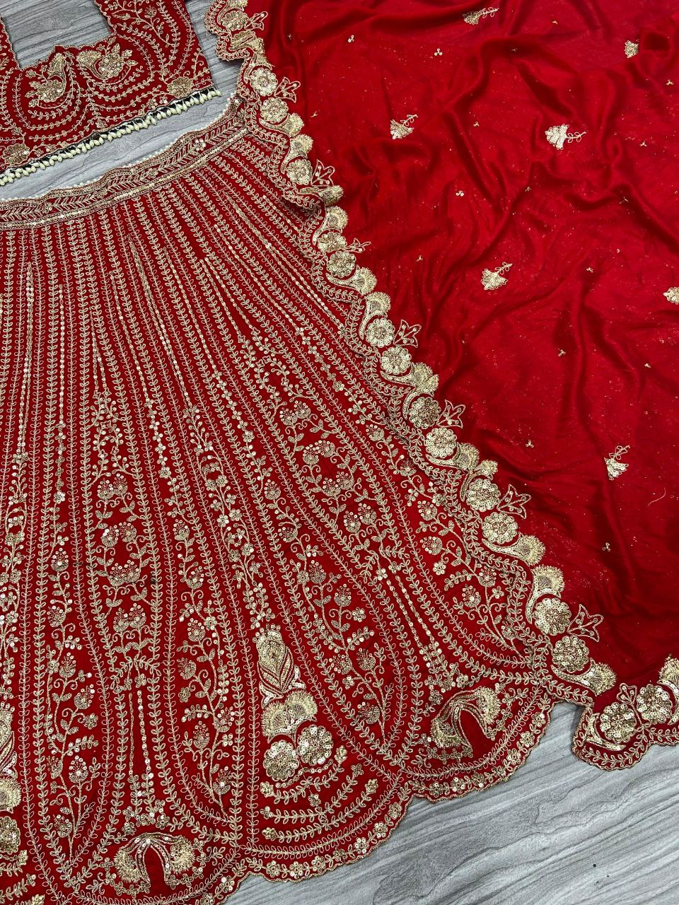 Silk Designer Embellished Lehenga