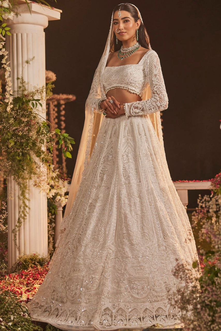 Butterfly Net Embellished Lehenga