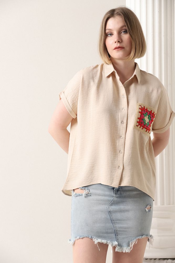 Shirt With Flower Pockets