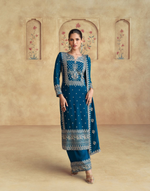 Chinon Silk Embroidered Sharara Suit (2 Colors)