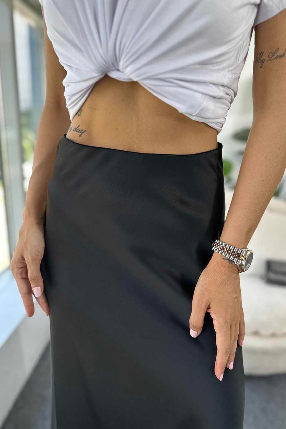 Satin Lustre Skirt