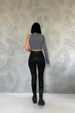 Graphite One Shoulder Top