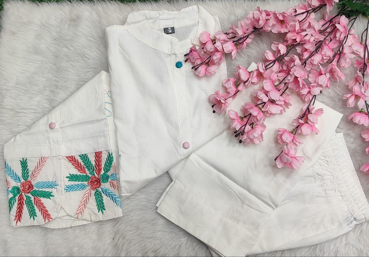 Cotton Embroidered Co-ord Set