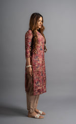 Pink Cotton Printed Kurta