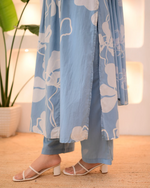 Powder Blue Breeze Thread Work Cotton Suit Set