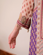 Lavender Chiffon Hand Work A-Line Festive Suit Set