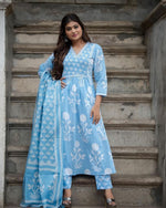 Soft Cotton Printed Kurta Pant & Dupatta Set