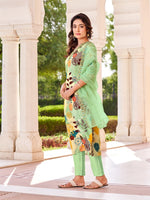 Beige Printed Kurta Pant with Dupatta