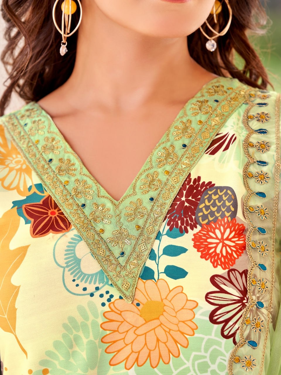 Beige Printed Kurta Pant with Dupatta