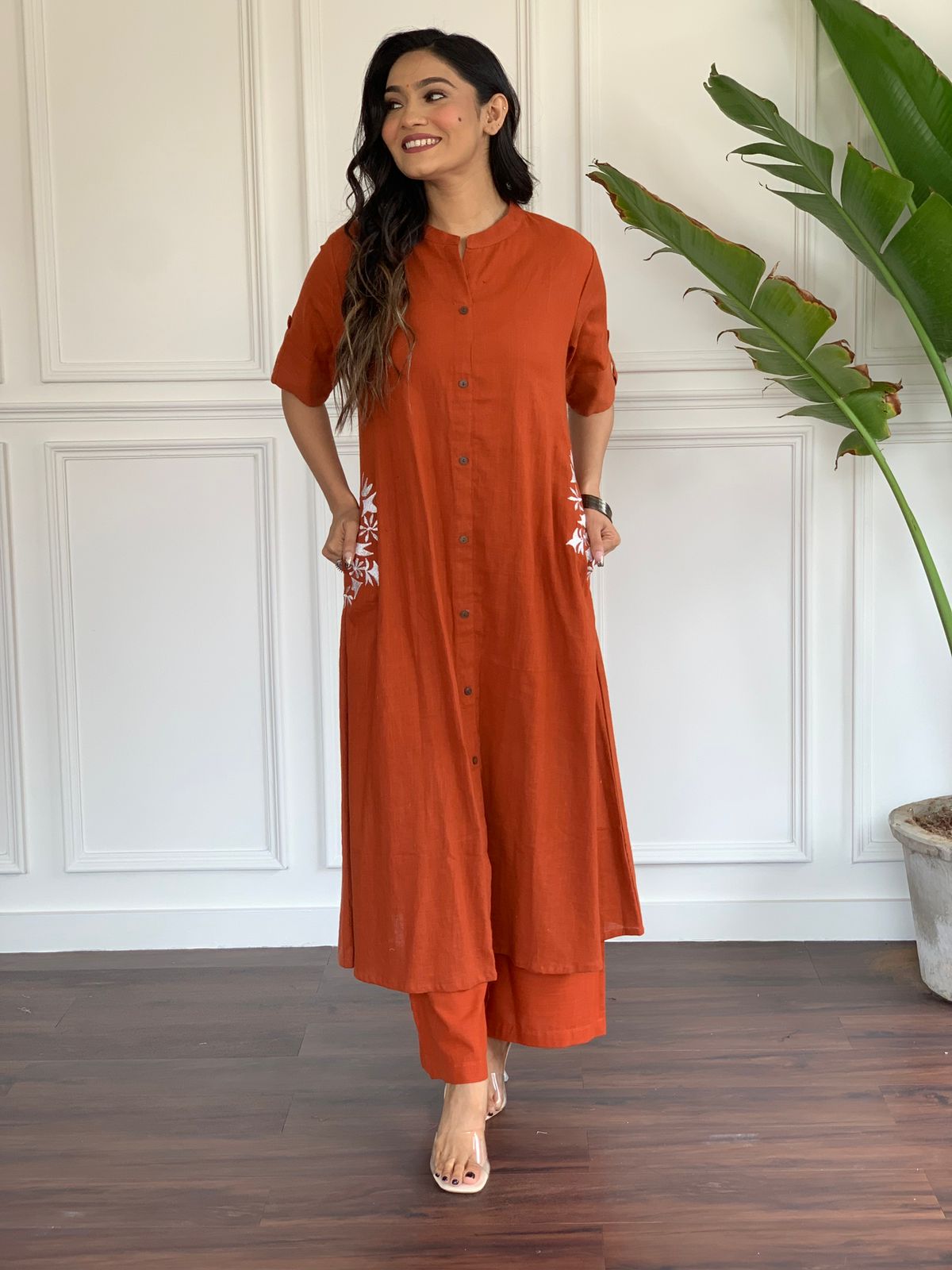 South Cotton Handwoven Kurta With palazzo